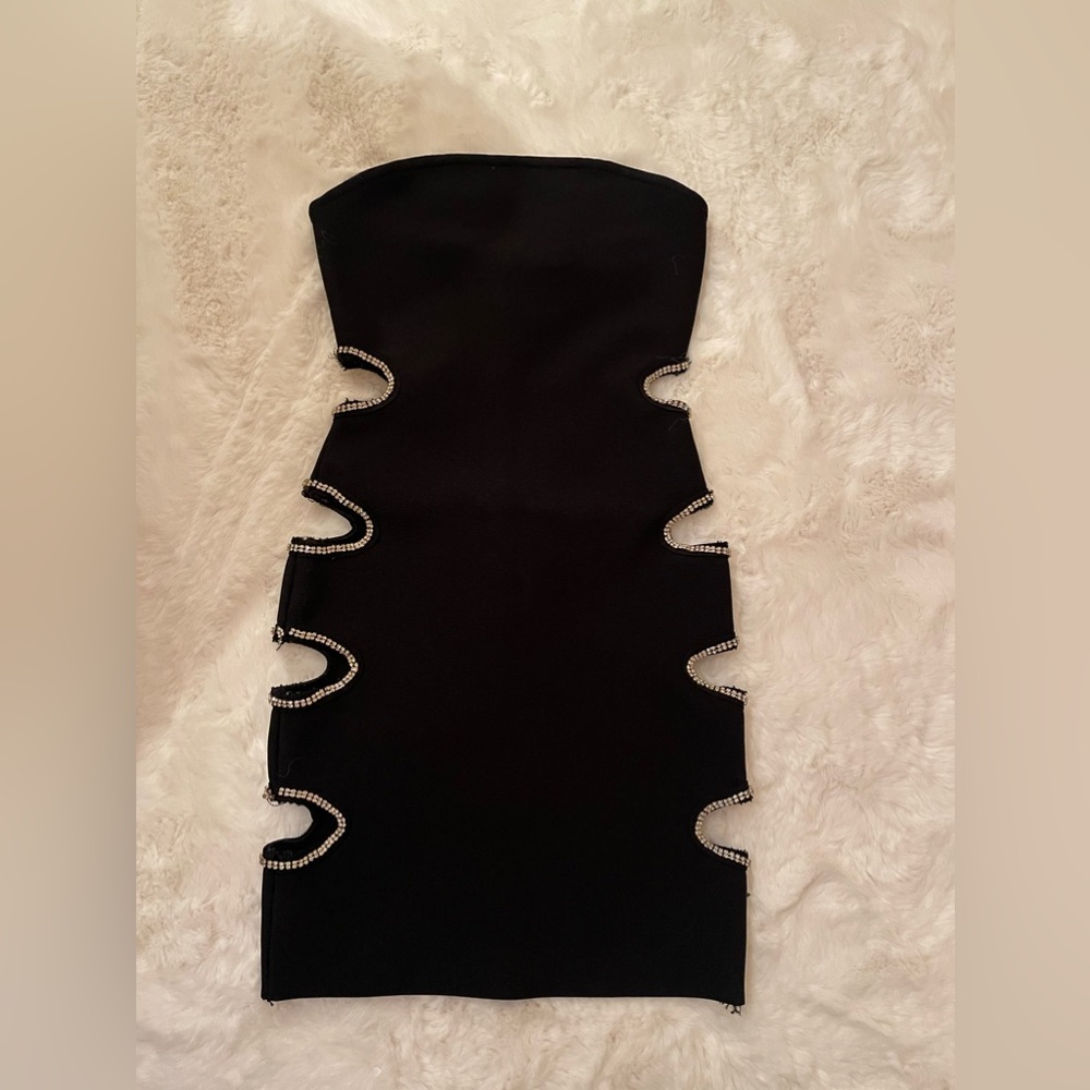 Akira black side cut out diamond mini dress